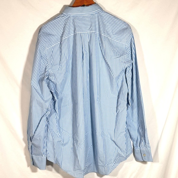 Vineyard Vines Performance Shirt Men's L Long Sleeve Tucker Blue/White Gingham - Picture 5 of 9